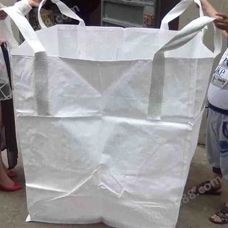 白色方形吨包袋 大容量1.5吨集装袋 四吊扎口吨袋 信生欢迎考察