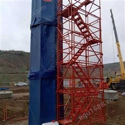 聚力 安全爬梯  高铁施工安全爬梯 建筑施工香蕉式安全爬梯 墩柱桥梁施工安全爬梯 加工定制