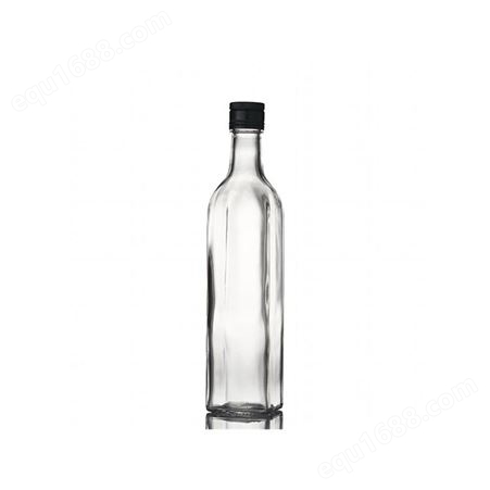 500ml晶白料玻璃酒瓶  康纳定制磨砂工艺红色喜宴用白酒瓶