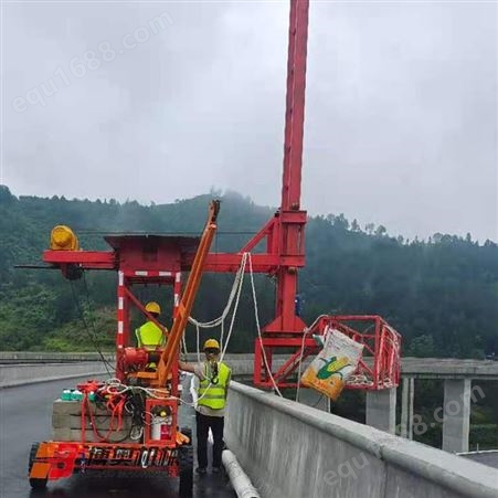桥梁排水管安装设备厂家 可跨越护栏 博奥FY51 电动升降