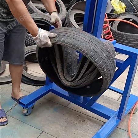 废旧轮胎切割机 钢丝胎 双面切圈机 轿车防爆胎切边去边机