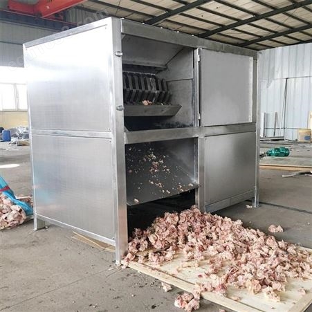 鼎益食品机械 大产量冻肉板破碎机 冻盘破冰机碎肉加工设备