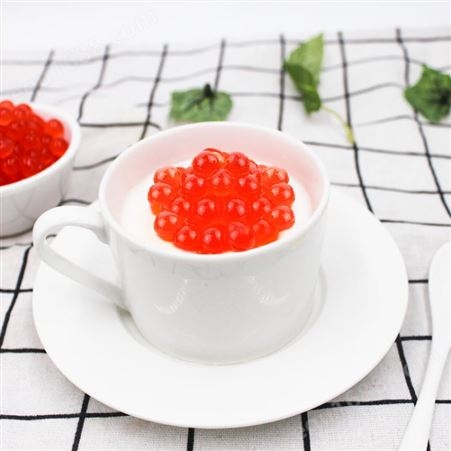 草莓爆爆珠批发 奶茶原料 茶盟