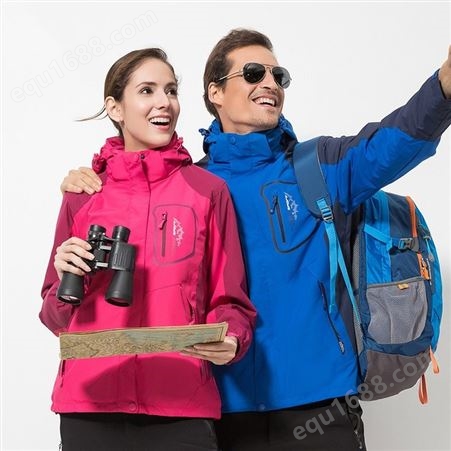 冬季户外男女冲锋衣两件套情侣 防风保暖三合一 定制