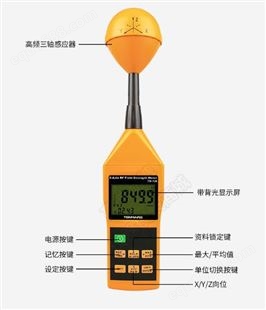 中国台湾泰玛斯 TM195/196 电磁波辐射检测仪 孕妇电磁波辐射检测高精度