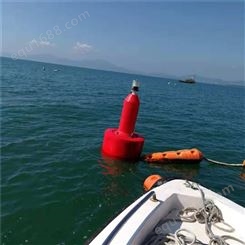 天蔚科技湖面禁航塑料组合式圆柱体直径8001400警戒聚乙烯材质航标