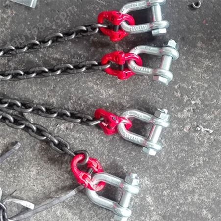 神州sw133G80锰钢起重链条吊索具 起重链条索具 四条腿链条 环形链条