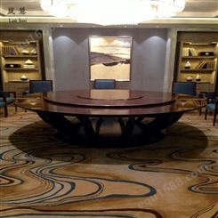 佛山酒店电动餐桌厂20人电动圆餐桌直径实木圆桌 餐桌
