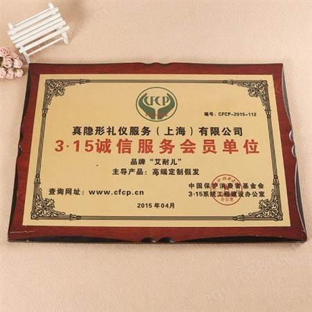 安徽省厂家生产定制企业荣誉金属牌 牌 牌匾证书 新款奖牌