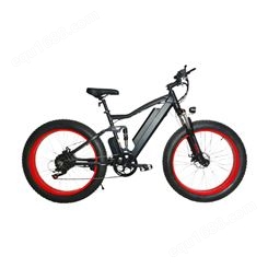 雪地电动自行车26寸宽胎电动自行车软尾减震电动自行车山地自