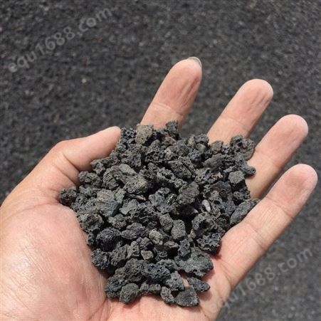 黑色火山岩颗粒滤料 人工湿地用火山岩填料  长期出售 碧之源