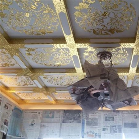 古建彩绘 中式酒店彩画装饰 吊顶天花彩绘 光盛装饰