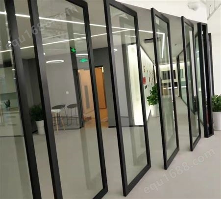 易昀新型墙体材料 双层玻璃内置百叶隔断 电动门外观使整体时尚