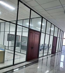 办公室可活动无地轨铝合金玻璃隔断百叶隔断墙高隔间定制款式多