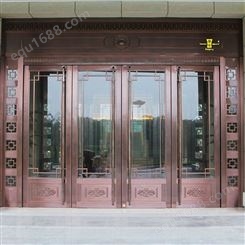 单元门铜门 别墅用 欧式复古镂空仿铜门 按需定制