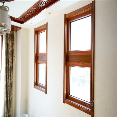 实木门窗 天津铝木一体窗 异形铝木一体窗 厂家