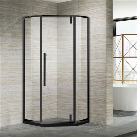 平开门淋浴房 不锈钢材质 淋浴隔断 钢化玻璃 安全可靠