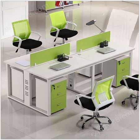 职员办公桌 简约现代4人位桌椅组合6人位 办公室屏风卡位佛山厂家销售