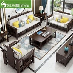 广东朴舍家具新中式实木床 实木电视柜  实木床 实木架子床工厂
