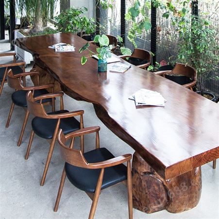 新中式实木茶桌椅组合 现代新中式大班台 新中式茶桌