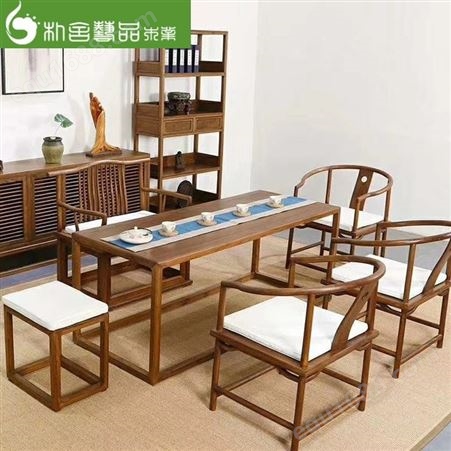 茶桌椅组合 泡茶几桌 新中式禅意现代简约大板 实木茶台桌子 茶道茶台