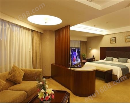 酒店家具标间成套实木家具 公寓民宿单人客房专用定制床1.2米简约酒店床