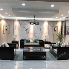 深圳禅意沙发组合 中式家具  酒店沙发组合