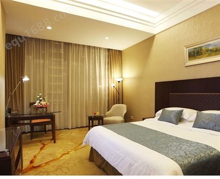 酒店家具标间成套实木家具 公寓民宿单人客房专用定制床1.2米简约酒店床