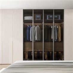 南京雅赫软装 现代轻奢整体卧室衣柜一体家具定制