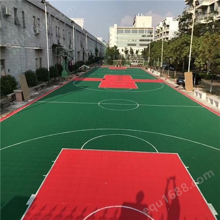来宾兴宾篮球场地地坪漆 运动场橡胶跑道塑胶篮球场施工